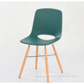 PP Plastic shell dining Chairs Metal Chromed Legs